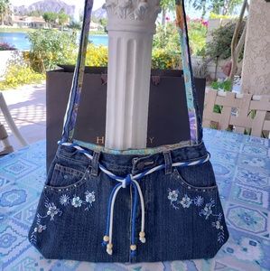 Denim handbag